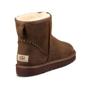 UGG Classic Mini Deco Mid Tops Fleece Lined Brown  Suede Sheepskin Men Sz 11